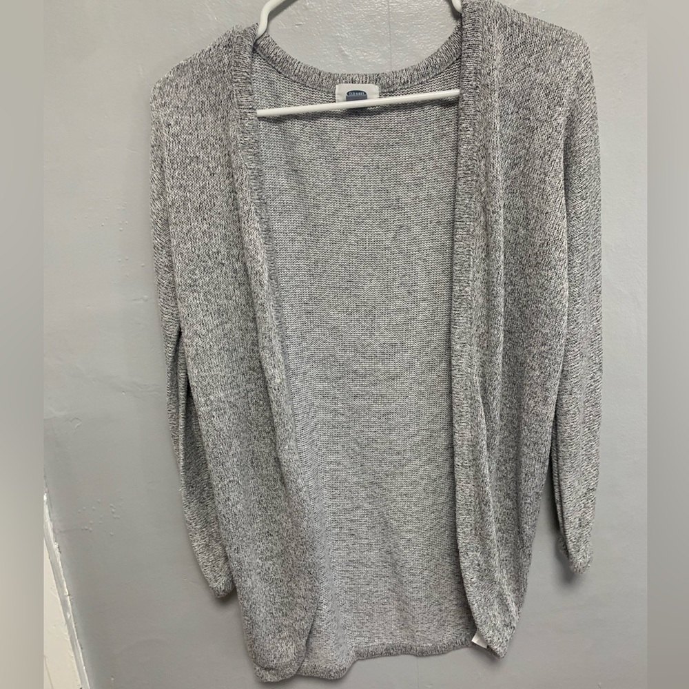 Old Navy Gray/White Flowy Sweater Size Large